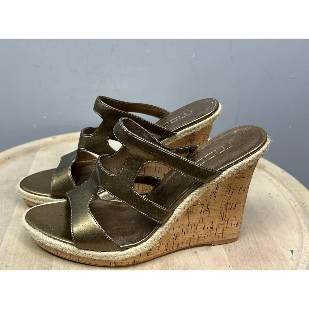 Moda Spana Wedge Sandals Womens‎ Size 9M Espadrille Cork Heels Shoes